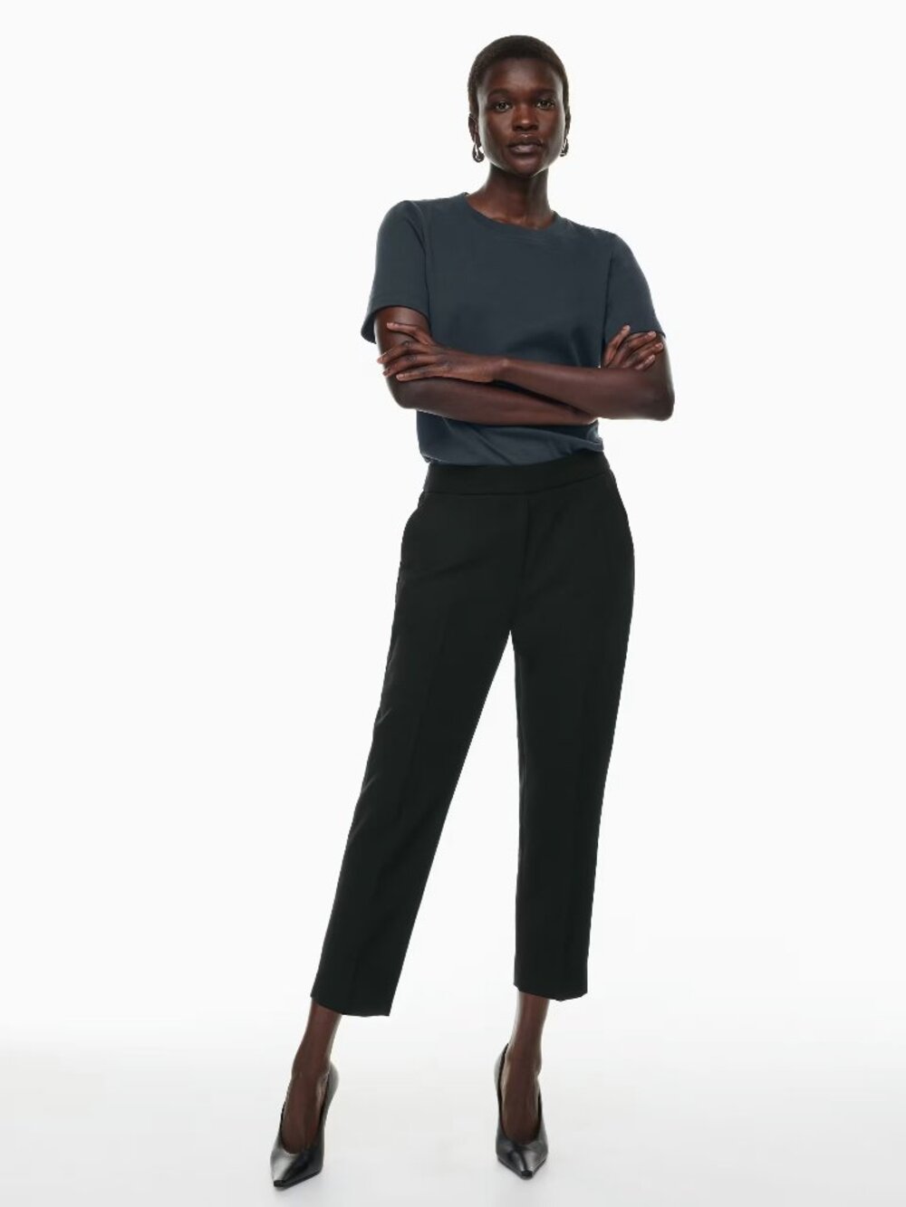 Aritzia Babaton Conan Cropped Pant in Black